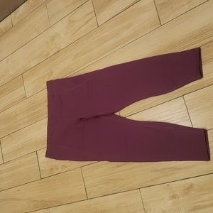 Members mark high rise extra warm legging. XL burgundy  color